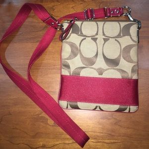 Red Coach purse / cross body bag